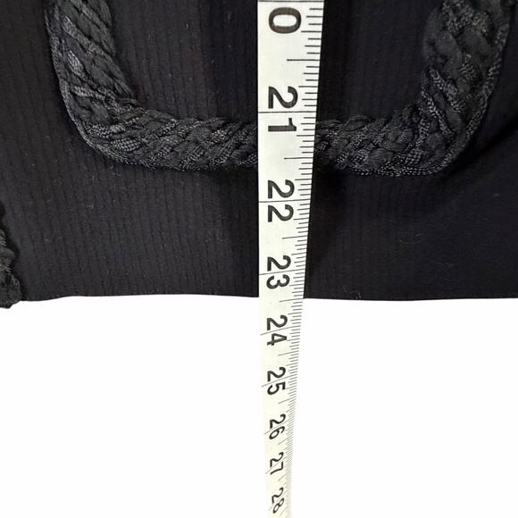 J McLaughlin Fanning Jacket Womens L Black Braided Trim Pockets Preppy Classic - Picture 7 of 13